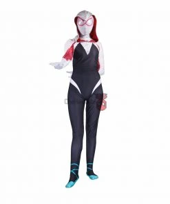 OneHeroSuits Gwen Stacy Spider Suit Into The Spider Verse Gwen Cosplay Bodysuit Zentai/Jumpsuit
