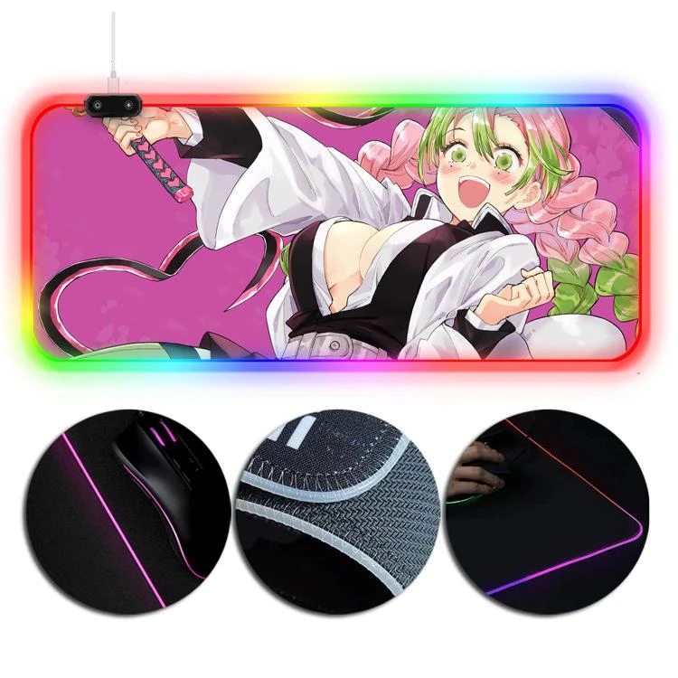 OneHeroSuits Demon Slayer The Pillars Mitsuri Kanroji Printing RGB Mouse Pad 1 OneHeroSuits Demon Slayer The Pillars Mitsuri Kanroji Printing RGB Mouse Pad