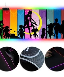 OneHeroSuits Sailor Moon LED Mouse Pad Creative Painting Full Desktop Mousepad