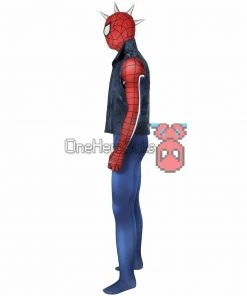 OneHeroSuits Punk-Rock Spidey Suit Hobart Brown Bodysuit With Vest