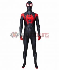 OneHeroSuits Zentai/Jumpsuit Miles Morales Suit Into The Spider Verse Black Bodysuit