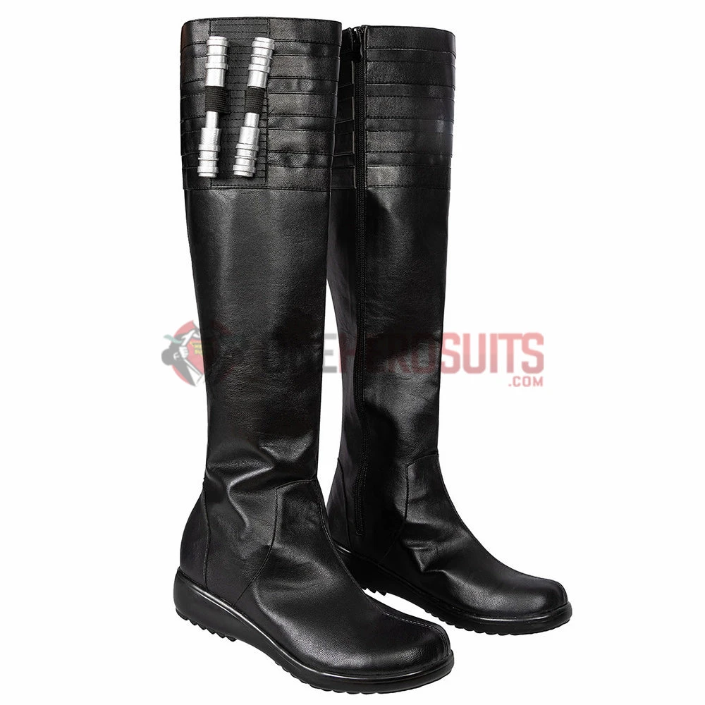 OneHeroSuits Cara Dune Cosplay Boots The Mandalorian Leather Cosplay Shoes Costumes 2 OneHeroSuits Cara Dune Cosplay Boots The Mandalorian Leather Cosplay Shoes Costumes