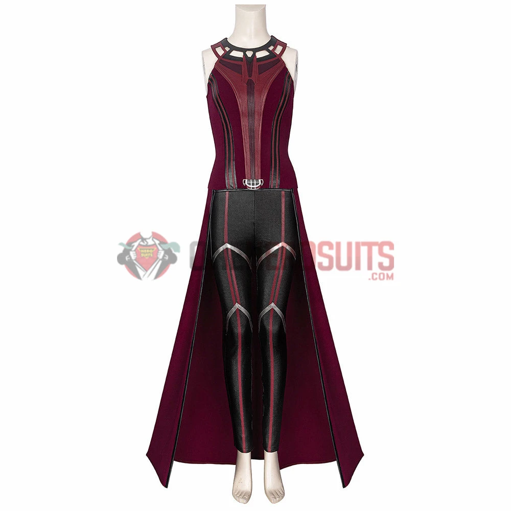 OneHeroSuits Wandavision Scarlet Witch Cosplay Costumes Halloween Carnival Set 14 OneHeroSuits Wandavision Scarlet Witch Cosplay Costumes Halloween Carnival Set