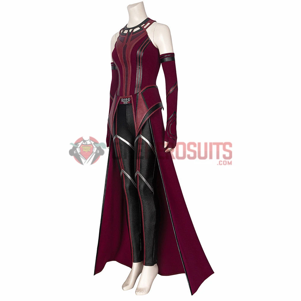 OneHeroSuits Wandavision Scarlet Witch Cosplay Costumes Halloween Carnival Set 12 OneHeroSuits Wandavision Scarlet Witch Cosplay Costumes Halloween Carnival Set