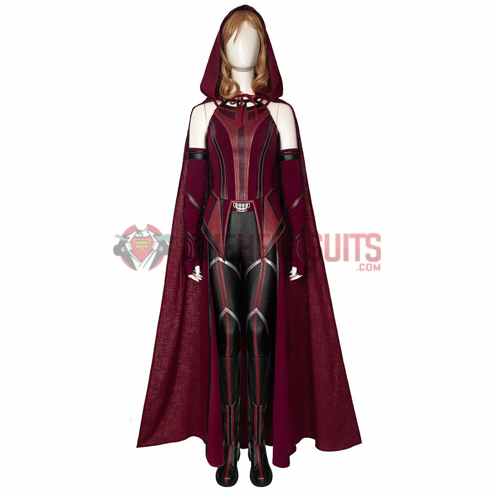 OneHeroSuits Wandavision Scarlet Witch Cosplay Costumes Halloween Carnival Set 7 OneHeroSuits Wandavision Scarlet Witch Cosplay Costumes Halloween Carnival Set
