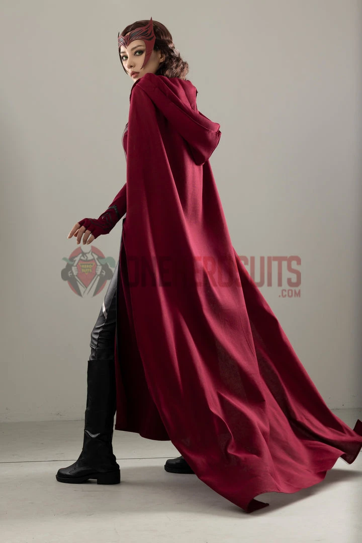 OneHeroSuits Wandavision Scarlet Witch Cosplay Costumes Halloween Carnival Set 2 OneHeroSuits Wandavision Scarlet Witch Cosplay Costumes Halloween Carnival Set