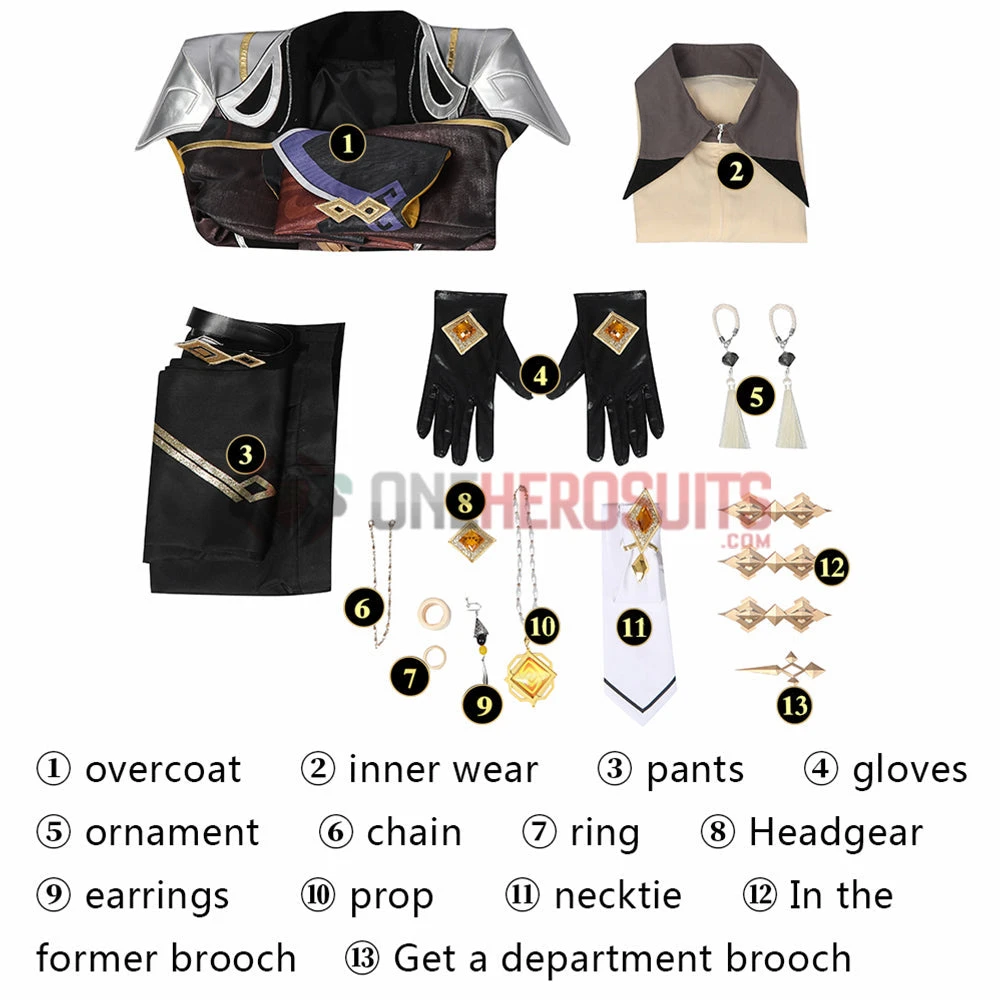 OneHeroSuits Genshin Impact Zhongli Cosplay Costumes 2 OneHeroSuits Genshin Impact Zhongli Cosplay Costumes
