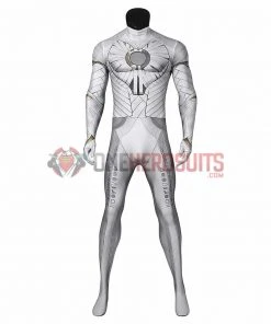 OneHeroSuits Moon Knight Cosplay Costumes White Spandex Bodysuit With Cloak