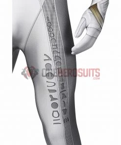 OneHeroSuits Moon Knight Cosplay Costumes White Spandex Bodysuit With Cloak