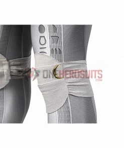 OneHeroSuits Moon Knight Cosplay Costumes White Spandex Bodysuit With Cloak