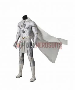 OneHeroSuits Moon Knight Cosplay Costumes White Spandex Bodysuit With Cloak