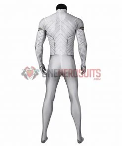 OneHeroSuits Moon Knight Cosplay Costumes White Spandex Bodysuit With Cloak