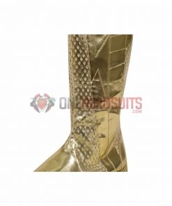 OneHeroSuits The Flash Season 8 Cosplay Shoes Gold Boots Costumes