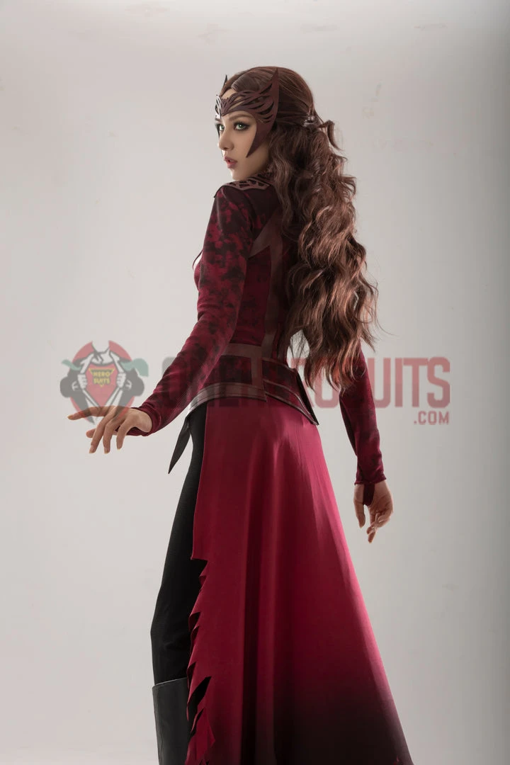 OneHeroSuits Scarlet Witch Wanda Cosplay Costumes Battle Damaged Edition Halloween Suits 4 OneHeroSuits Scarlet Witch Wanda Cosplay Costumes Battle Damaged Edition Halloween Suits