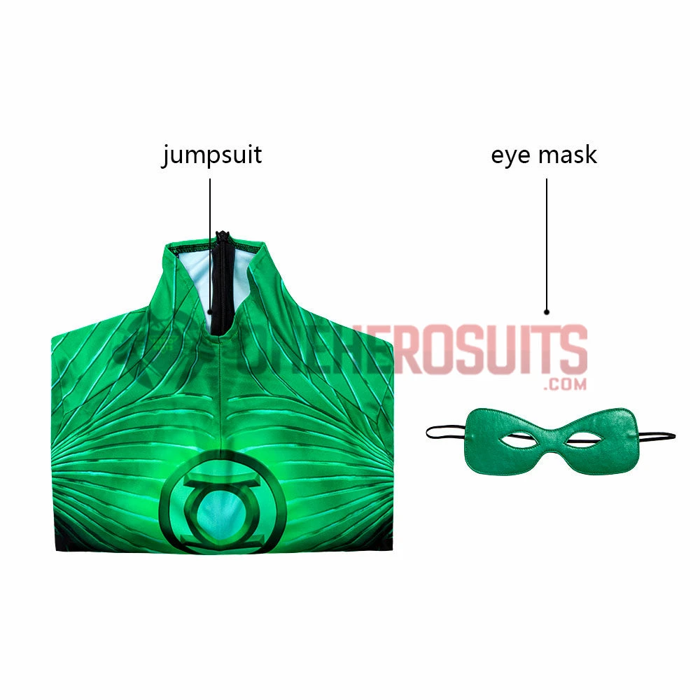 OneHeroSuits Kids Green Lantern Cosplay Costume Hal Jordan Jumpsuit Expert-level Cosplay Bodysuit & Zentai 2 OneHeroSuits Kids Green Lantern Cosplay Costume Hal Jordan Jumpsuit Expert-level Cosplay Bodysuit & Zentai