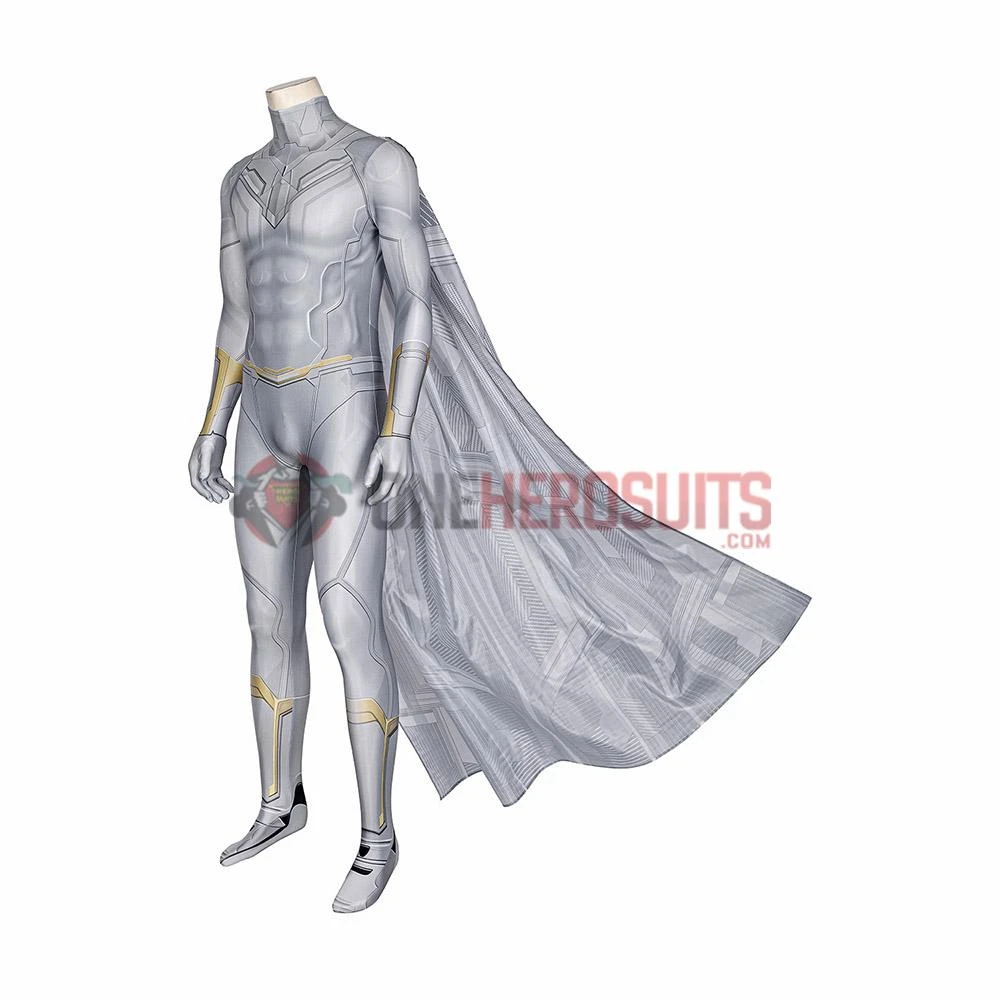 OneHeroSuits WandaVision White Cosplay Costumes White Vision 3D Printed Suit 2 OneHeroSuits WandaVision White Cosplay Costumes White Vision 3D Printed Suit
