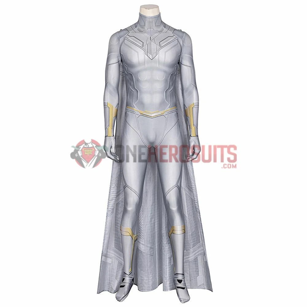 OneHeroSuits WandaVision White Cosplay Costumes White Vision 3D Printed Suit 3 OneHeroSuits WandaVision White Cosplay Costumes White Vision 3D Printed Suit