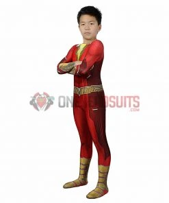 OneHeroSuits Kids Shazam Cosplay Suit Fury Of The Gods Spandex BodySuit Entry-level Cosplay Bodysuit & Zentai 24 OneHeroSuits Kids Shazam Cosplay Suit Fury Of The Gods Spandex BodySuit Entry-level Cosplay Bodysuit & Zentai