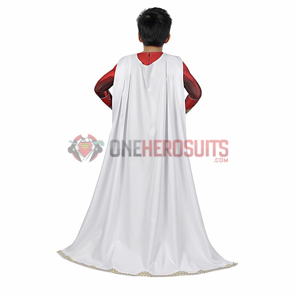OneHeroSuits Kids Shazam Cosplay Suit Fury Of The Gods Spandex BodySuit Entry-level Cosplay Bodysuit & Zentai 5 OneHeroSuits Kids Shazam Cosplay Suit Fury Of The Gods Spandex BodySuit Entry-level Cosplay Bodysuit & Zentai
