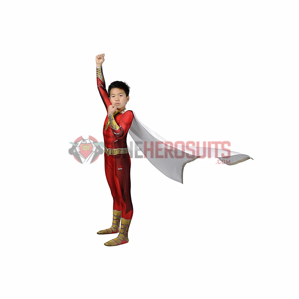 OneHeroSuits Kids Shazam Cosplay Suit Fury Of The Gods Spandex BodySuit Entry-level Cosplay Bodysuit & Zentai 4 OneHeroSuits Kids Shazam Cosplay Suit Fury Of The Gods Spandex BodySuit Entry-level Cosplay Bodysuit & Zentai