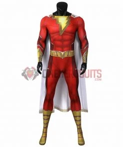 OneHeroSuits Shazam 2 Fury Of The Gods Cosplay Costume 3D Printed Jumpsuits With Cloak