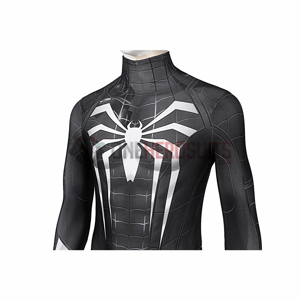 OneHeroSuits Spider Man Miles Morales PS5 Cosplay Suit Symbiote Black Spandex Bodysuit 11 OneHeroSuits Spider Man Miles Morales PS5 Cosplay Suit Symbiote Black Spandex Bodysuit