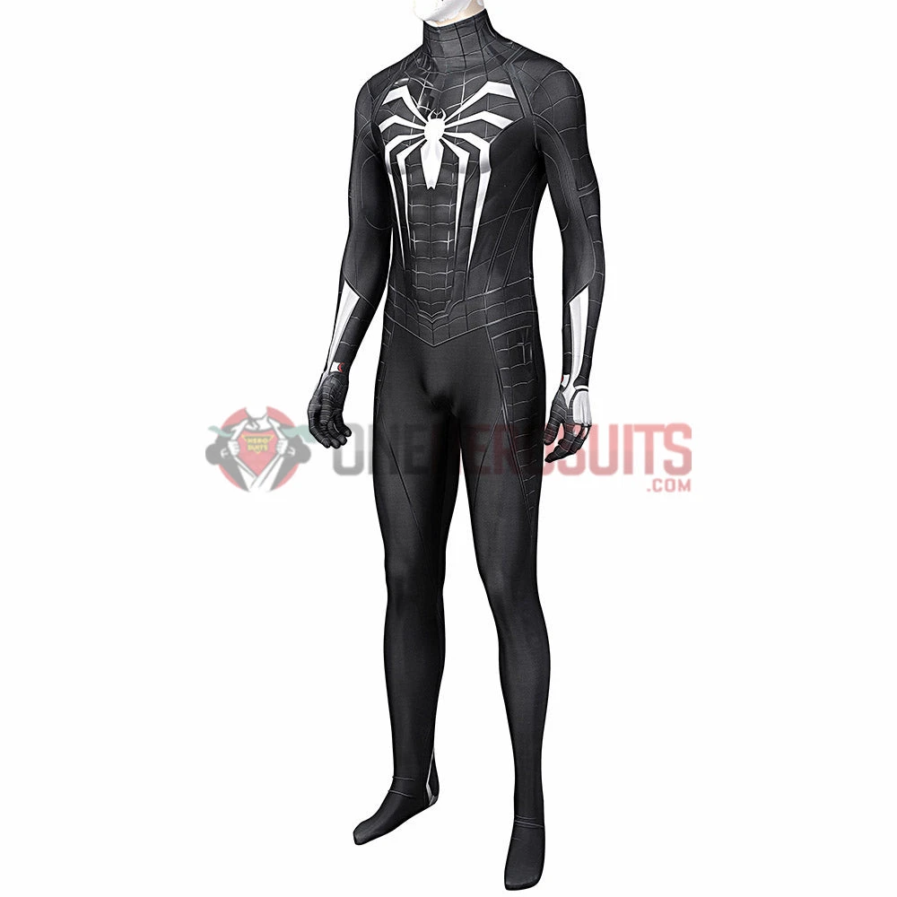 OneHeroSuits Spider Man Miles Morales PS5 Cosplay Suit Symbiote Black Spandex Bodysuit 6 OneHeroSuits Spider Man Miles Morales PS5 Cosplay Suit Symbiote Black Spandex Bodysuit