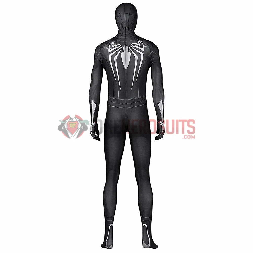 OneHeroSuits Spider Man Miles Morales PS5 Cosplay Suit Symbiote Black Spandex Bodysuit 4 OneHeroSuits Spider Man Miles Morales PS5 Cosplay Suit Symbiote Black Spandex Bodysuit