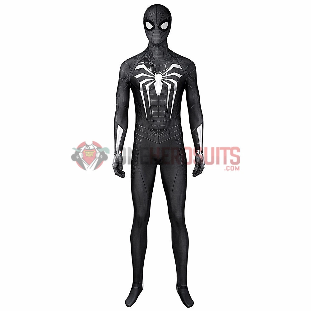 OneHeroSuits Spider Man Miles Morales PS5 Cosplay Suit Symbiote Black Spandex Bodysuit 3 OneHeroSuits Spider Man Miles Morales PS5 Cosplay Suit Symbiote Black Spandex Bodysuit