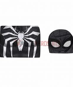 OneHeroSuits Spider Man Miles Morales PS5 Cosplay Suit Symbiote Black Spandex Bodysuit