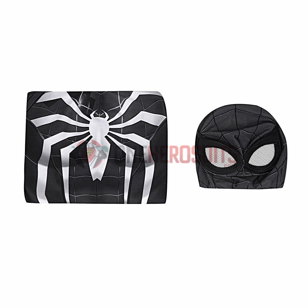 OneHeroSuits Spider Man Miles Morales PS5 Cosplay Suit Symbiote Black Spandex Bodysuit 2 OneHeroSuits Spider Man Miles Morales PS5 Cosplay Suit Symbiote Black Spandex Bodysuit