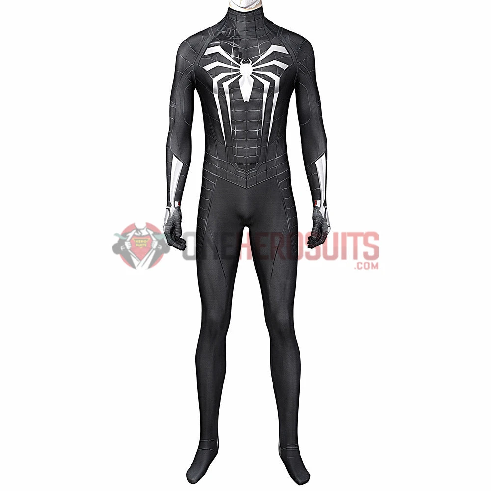 OneHeroSuits Spider Man Miles Morales PS5 Cosplay Suit Symbiote Black Spandex Bodysuit 5 OneHeroSuits Spider Man Miles Morales PS5 Cosplay Suit Symbiote Black Spandex Bodysuit