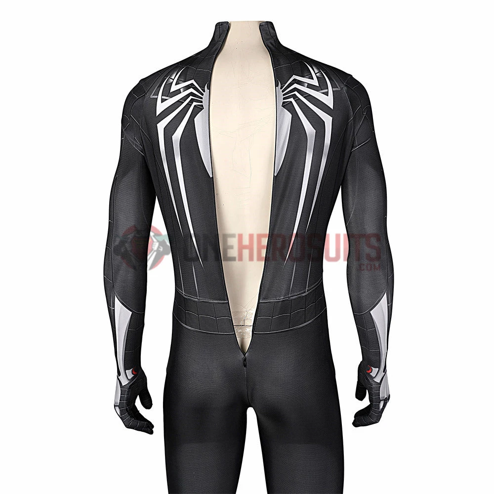 OneHeroSuits Spider Man Miles Morales PS5 Cosplay Suit Symbiote Black Spandex Bodysuit 14 OneHeroSuits Spider Man Miles Morales PS5 Cosplay Suit Symbiote Black Spandex Bodysuit