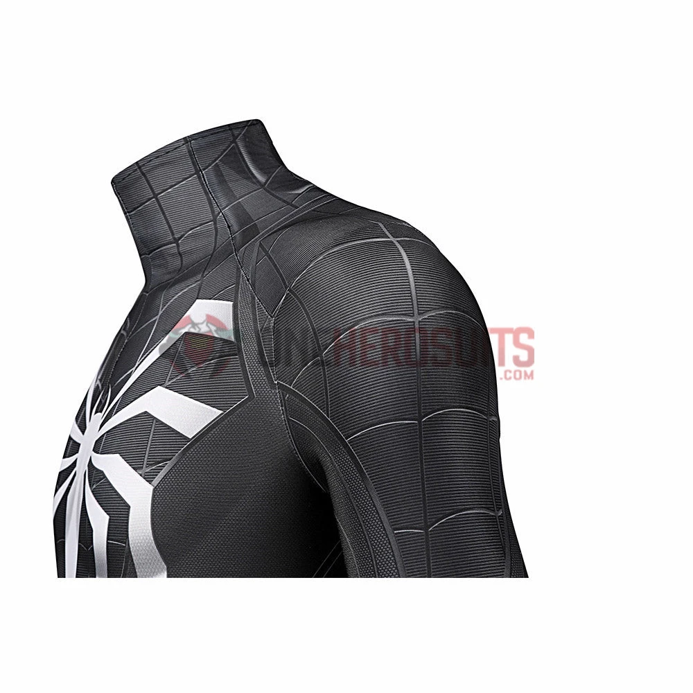 OneHeroSuits Spider Man Miles Morales PS5 Cosplay Suit Symbiote Black Spandex Bodysuit 12 OneHeroSuits Spider Man Miles Morales PS5 Cosplay Suit Symbiote Black Spandex Bodysuit