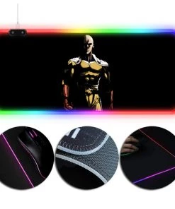 OneHeroSuits One-Punch Man Saitama Anime Printing RGB Gaming Mouse PAD Extra Large