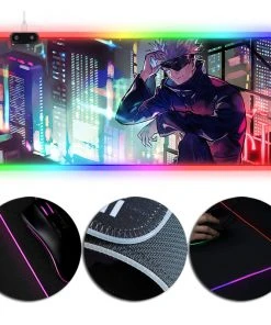 OneHeroSuits Jujutsu Kaisen Satoru Gojo Printed LED Mouse Pad Large Extended Ver 4